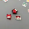 Serie Gato Kt Negro y Rojo Accesorios de Resina Funda para Teléfono Imán para Refrigerador Materiales para Accesorios de Llavero Colgante para Llavero En Stock