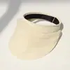 Chapéu de sol de seda gelada UV UPF50+ chapéu de sol feminino proteção UV verão aba extra grande topo vazio chapéu de sol feminino