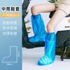 Cubrezapatos de PE desechables para adultos, a prueba de lluvia, alargados, engrosados, de media pantorrilla, resistentes al desgaste, de plástico, cubrepies largos a prueba de lluvia, venta al por mayor de fábrica