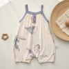 Ropa de Verano para Bebé Mono de Manga Corta de Modal Bata de Tirantes Fina Pijama para Recién Nacido Ropa para Gatear