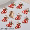 Serie navideña con colgante de aceite goteando, dibujo de Papá Noel, árbol de Navidad, pendientes DIY, accesorios de aleación