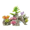 Tanque de Peces Decoración de Paisajismo Coral Imitación Base de Piedra de Coral Paquete Conjunto Completo de Adornos Pequeños para Acuario Producto Terminado