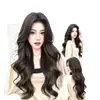 Peluca de cabeza completa Yiduo para mujer, Cabello largo ondulado y rizado con raya media elegante, Artesanía mejorada, Peluca de estilo diario