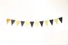 Celebridade da Internet Padrão Ondulado Dourado Triângulo de Papel Decoração Bandeira Festa de Feriado Layout de Atmosfera Bandeira de Decoração