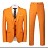 Transfronteiriço 2024 Novo Terno Coreano Slim Fit terno Masculino Cerimônia de Casamento Um Botão Terno de Negócios Calça Conjunto de Três Peças