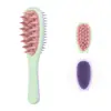 Cepillo de Champú Doble Cara Transfronterizo Nuevo Mango de Correa de Dientes de Nylon de Silicona para Masaje del Cabello Cuero Cabelludo Cepillo Masajeador de Doble Uso