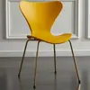 Silla Silla hogar respaldo engrosado lujo ligero plástico moderno minimalista adulto creativo ocio mesa y silla de restaurante