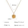 Diseño Minimalista Europeo y Americano Cadena para Clavícula de Disco Dorado, Collar Versátil con Colgante Personalizado de Cara Sonriente Sol Estrella de Lujo Ligero para Mujeres