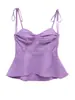 Comércio Exterior Transfronteiriço Spot 2025 Estilo Europeu e Americano Moda Feminina Versátil Tops Multicores Tops Tubo e Alças