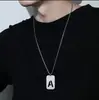 Huayue Transfronterizo Nuevo Acero Inoxidable Letra Inglesa Suéter Collar de Perlas Pareja Versátil Moda Colgante Pulido