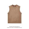 Colete de Camurça Masculino Cor Sólida Simples Painel Leve Solto Casual Regata Masculina