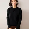 Nuevo Suéter de Punto Grueso Versátil para Mujer 2026 Otoño e Invierno, Cuello Polo, Cachemir de Doble Capa, Camisa Base