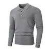 Comercio Electrónico Transfronterizo Novedades Otoño/Invierno Suéter de Punto con Decoración de Botones y Solapa para Hombre Prenda Base