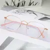 Óculos de leitura de marca BJYX caixa de armação completa negócios ultra leve ultra transparente cor sólida metal anti luz azul de alta qualidade espelho plano