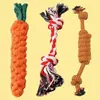 Juguete para Mascotas Más Vendido Set de Tres Piezas Cuerda de Algodón Cuerda de Zanahoria Nudo Masticable Duradero Perro Perros Pequeños Medianos Juguete para Perros Transfronterizo
