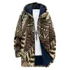 Chaqueta acolchada de algodón con capucha para hombre, abrigo cálido de moda de otoño e invierno con impresión personalizada en 3D transfronteriza entre Europa y Estados Unidos 2024