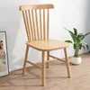 Silla de Comedor Windsor de Madera Maciza Silla de Comedor Nórdica de Alto Valor Estilo Celebridad de Internet Lujo Ligero Esencial para el Hogar No Requiere Montaje Silla de Madera Maciza Completamente Ensamblada