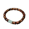 Pulsera DIY de cuentas de palo de rosa negro y sándalo verde, simbolizando crecimiento continuo y prosperidad, adecuada para hombres y mujeres, venta al por mayor para fines religiosos y decorativos