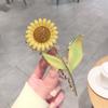 2024 Nuevo Pinza Grande de Girasol Elegante Moda Pasador Celebridad de Internet Tono Vibrante Mismo Cabello Pinza de Tiburón