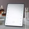 Espejo de Maquillaje LED con Luz, Pantalla Táctil, Espejo de Tocador de Escritorio, Almacenamiento de Escritorio, Espejo Portátil de Princesa, Espejo Plegable para Dormitorio Estudiantil