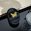 Anel Borboleta Coração de Prata Esterlina S925 com Pedras Coloridas Estilo Novo para Mulheres Personalidade Versátil Toque de Luxo Anel de Dedo Aberto Ajustável