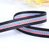 Punto de fábrica 1 cm tejido denso poliéster encriptado cinturón a rayas accesorios de ropa cuerda decorativa lateral de ropa