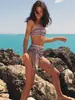 Traje de baño de tres piezas estilo nuevo 2026 para mujer, que oculta el abdomen y estiliza, adecuado para la playa, vacaciones y aguas termales [Disponible para Dropshipping]