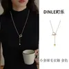 Corrente de Suéter Exquisite de Pérola de Alto Padrão, Elegante Design de Luxo Leve de Alto Padrão Nicho Colar Acessório de Temperamento Estilo Longo