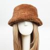 F0236 Gorro de pescador de felpa transfronterizo europeo y americano, gorro cálido de otoño e invierno, gorro de lana artificial para mujer