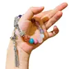 Pulseira Tesouro Super de Cristal Branco Natural, Ametista, Quartzo Rosa, Amazonita, Flor de Cola Vermelha, Citrino, Pedra da Lua, Ouro Negro