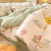 Juego de Cuatro Piezas de Algodón Puro de Dibujos Animados 100% Algodón 2023 Nuevo Cama Sábanas Funda de Edredón Cama Dormitorio Estudiantil Juego de Tres Piezas