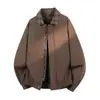 Estilo de Hong Kong relajado tendencia elegante rufián moda primavera y otoño nueva llegada solapa empalme a cuadros solapa chaqueta de dos piezas falsa