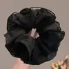 Anillo para el pelo de Intestino Grueso Amarillo Femenino Sentido de Atmósfera Malla Burbuja Tocado Cuerda para el pelo de Flor Cuerda para el pelo de Sentido Avanzado Cabeza de Bola Tocado