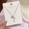 Collar de Lazo de Cinta, Lujo Ligero, Sensación de Alta Gama, Simple y Versátil, Regalo de Cumpleaños, Estilo Minimalista, Temperamento Exquisito, Cadena para Clavícula