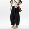 Calça Casual Yamamoto Masculina Verão 2025 Calças Casuais Tamanho Grande Afunilada Cenoura Yamamoto Nove Pontos Cor Sólida Calça de Perna Larga Masculina