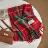 Bufanda Atmósfera Nuevo Estilo 2024 Bufanda Gruesa de Invierno para Mujer Versátil de Gama Alta Chal Grande Cálido a Cuadros para Pareja