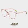 Armazón de gafas TR para miopía con filtro de luz azul se puede equipar con el número de fábrica en stock al por mayor comercio exterior armazón de gafas planas para hombre 8442