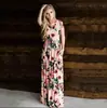 Ebay Aliexpress 2017wish Popular Exportação Europeia e Americana Verão Vestido Gola Redonda Estampa Floral (mangas curtas)