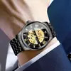 Reloj de hombre moderno marca binbond, reloj mecánico totalmente automático de moda, reloj esqueleto, reloj para hombre impermeable para comercio electrónico