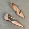 Sandalias Nude Huecas Estilo Coreano para Mujer que Aumentan la Altura, Nuevas de Verano 2026 Puntiagudas Versátiles Elegantes para el Trabajo Mary Janes