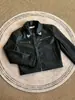 Estoque de fábrica jaqueta de couro preta masculina personalizada estilo streetwear para o outono-inverno, para passeios na cidade, retrô, com gola e zíper, para namorar