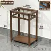 Mesa de Chá para Uso Doméstico, Mesa de Chá Pequena, Aparador, Bar de Chá em Madeira Maciça, Mesa de Chá com Chaleira Integrada e Suporte para Balde de Água