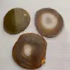 Venta al por mayor de fábrica posavasos de pieza de ágata rodajas de piedra de ágata natural color joyería de pieza de ágata adornos de rodaja de ágata
