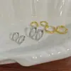 Brincos Pequenos Argola Cruz Dupla Rai Diamante Prata 925 Banhado a Ouro 18K Sólido Exquisitos para o Dia a Dia Argola Torcida Luxo Leve Avançado