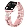 Adequado para Apple Apple Watch10 Pulseira de Aço com Sete Contas iWatch Se Pulseira de Relógio Ultra2 Pulseira de Aço Inoxidável