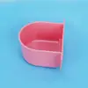 Caixa de comida para gaiola de pássaro coelheira comedouro de pássaro tigela de comida caixa de comida semicírculo transparente verde gaiola de pássaro acessórios para gaiola de pássaro suprimentos para pássaros