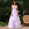 Vestido de noche largo para mujer, de comercio exterior, escote en V profundo con tirantes, falda abullonada, ceñido a la cintura, color liso, bajo irregular, suministro para estación internacional