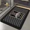 Tapete de piso de diatomita de luxo para entrada de banheiro, absorvente de água, secagem rápida, tapete antiderrapante para lavatório e vaso sanitário
