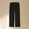 Calças casuais soltas da moda plus size para mulheres de meia-idade e idosas, novo estilo outono 2026, cintura elástica, calças mom que emagrecem e valorizam