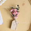 Mini ramo de flores secas reales de 12 cm, decoración de tarjeta de flor eterna, accesorios para caja de regalo, accesorios para fotografía, transfronterizo